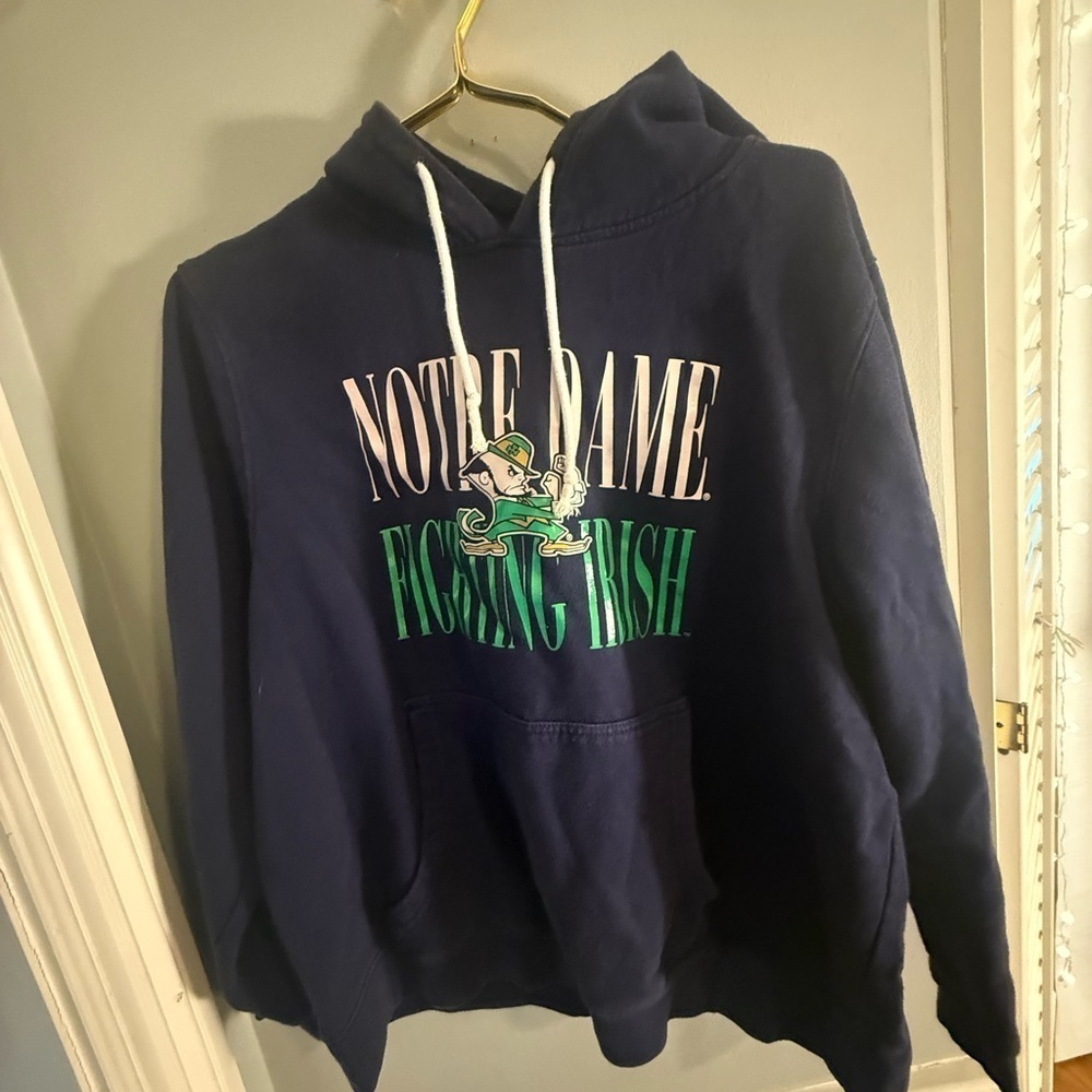 Notre Dame Fighting Irish Hoodie Russell Athletic Navy Pullover